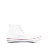Converse White Canvas Chuck Taylor Hi Sneakers In White