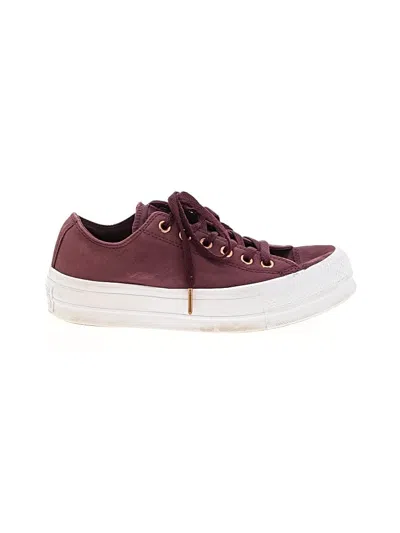 Pre-owned Converse Sneakers In Burgundy