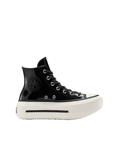 Converse Sneakers Chuck Taylor Lift Double Stack Platform Patent Leather Black/egret/black In Multi