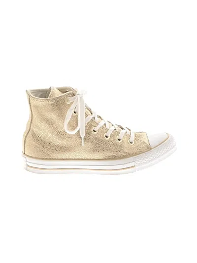 Pre-owned Converse Sneakers In Gold