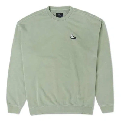 Converse Sneakers Patch Loose Fit Sweatshirt 'summit Sage' In Green
