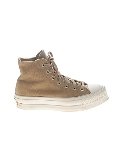 Pre-owned Converse Sneakers In Tan