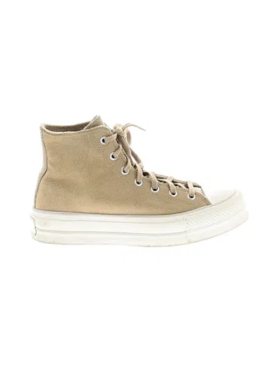 Pre-owned Converse Sneakers In Tan