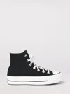Converse Black Polyester High Top Sneakers In Black
