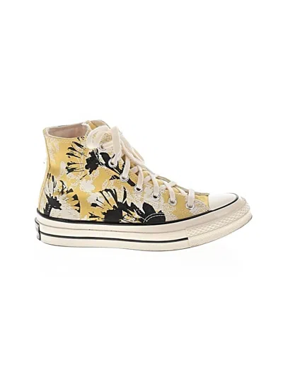 Pre-owned Converse Sneakers In Yellow