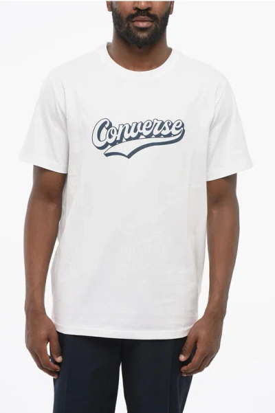 Converse Solid Color Crew-neck T-shirt With Contrasting Logo