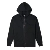 Converse Solid Color Zipper Long Sleeves Hooded Jacket Couple Style Black