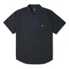 Converse Solid Woven Carpenter Button Down 'black' In Blue