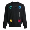 Converse Sports Contrast Letter Print Crew Neck Sweatshirt 'black'
