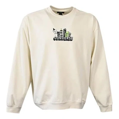 Converse Spring Up Graphic Crew Sweatshirt 'egret' In Neutral