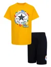 Converse Squiggle Patch Cotton Shorts Set In Multi