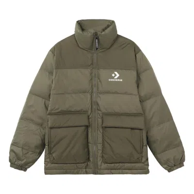 Converse Star Chevron Down Jacket 'olive Green'