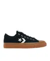 Converse Star Pattern Low Upper Board Shoes In Black