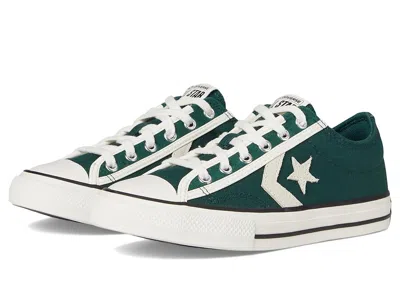 Converse Star Player 76 Luxe (big Kid) Boys Shoes Green Envy/white/black : 4.5 Big Kid M, Canvas In Blue