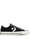 Converse All Star Canvas Star Player 76 Low Top Sneakers With Contras In Black