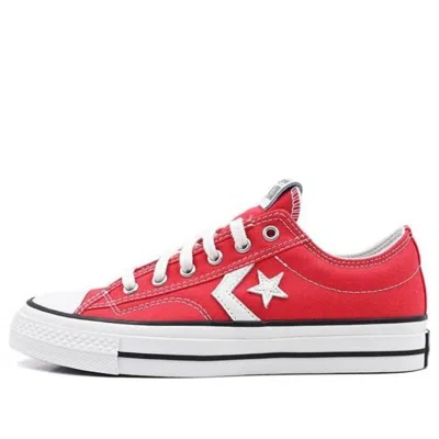 Converse Star Player Suede Ox 'red White' In Multi