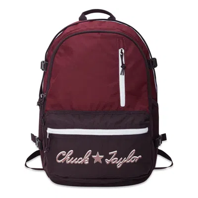 Converse Straight Edge Chuck Taylor Logo Backpack 'burgundy'