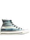 Converse Stripe-pattern Sneakers In Blue