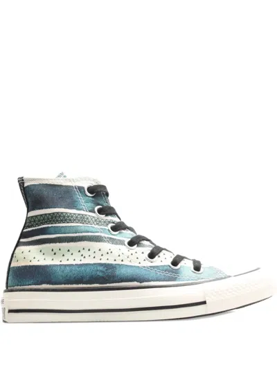 Converse Stripe-pattern Sneakers In Blue