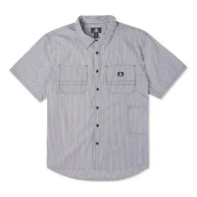 CONVERSE CONVERSE STRIPED WOVEN CARPENTER BUTTON DOWN 'GREY'