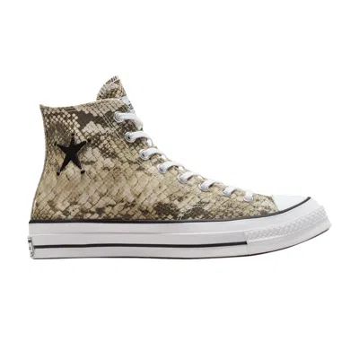 Pre-owned Converse Stussy X Chuck 70 High 'snakeskin' In Tan