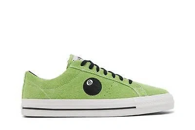 Pre-owned Converse Stussy X One Star Pro Low '8 Ball' A03712c In Green Flash/white/black