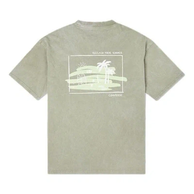 Converse Summer Activity Surf Graphic T-shirt 'green' In Gray