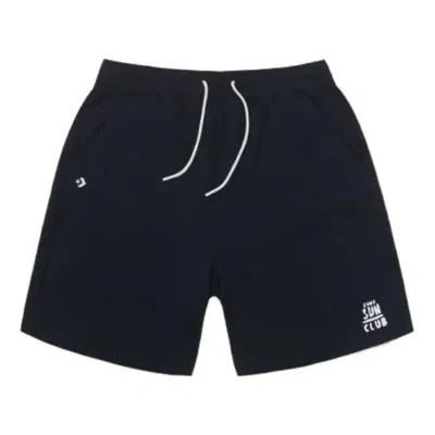 Converse Sun Club Drawstring Shorts 'black' In Blue