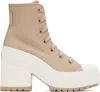 Converse Tan Chuck 70 De Luxe Weatherized Boots In Quarry/quarry/egret