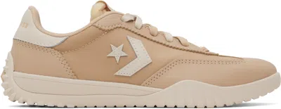 Converse Tan Run Star Nylon & Leather Sneakers In Coastal Dune/clay Co