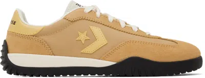 Converse Tan Run Star Retro Sport Low Top Sneakers In Sandy Shore/bananas/