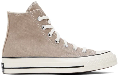 Converse Taupe Chuck 70 High Top Sneakers In Vintage Cargo/egret
