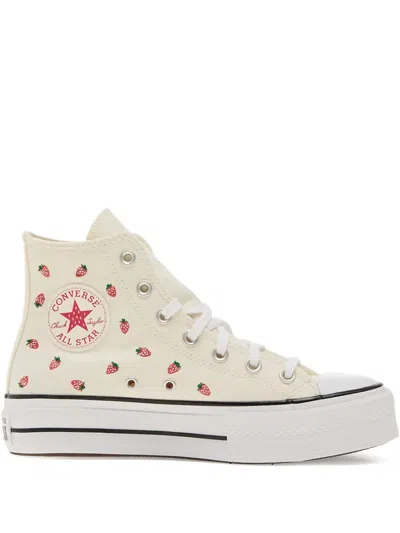 Converse Taylor All Star Lift Strawberry-e,broidered Sneakers