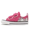 Converse (td)  Chuck Taylor All Star 2v Pink Snowman Low 'pink Blue' In Red