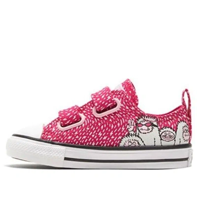 Converse (td)  Chuck Taylor All Star 2v Pink Snowman Low 'pink Blue' In Red