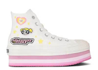 Converse The Powerpuff Girls X  Chuck Taylor All Star Chunkyline High Gs 'white Pink'