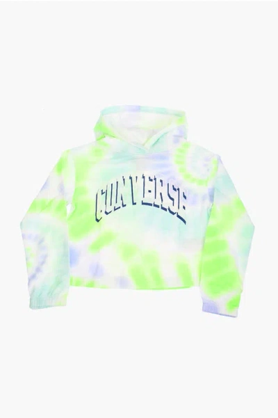 Converse Tie-dye Effect Hoodie In Green