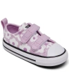 CONVERSE TODDLER GIRLS CHUCK TAYLOR ALL STAR 2V LO FLORAL FASTENING STRAP CASUAL SNEAKERS FROM FINISH LINE