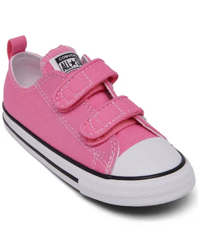Converse Babies' Toddler Girls Chuck Taylor All Star 2v Ox Stay-put Closure Casual Sneakers From Finish Line In Pink