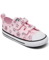 Converse Toddler Girls Chuck Taylor All Star Doodles 2v Stay-put Closure Strap Low Top Casual Sneakers From F In Pink