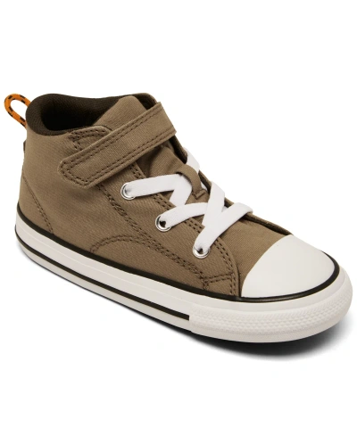 Converse Babies' Toddler Kids Chuck Taylor All Star Malden Street Fastening Strap Casual Sneakers From Finish Line In Hot Tea,orange,white