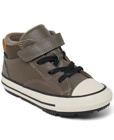 Converse Babies' Toddler Kids Chuck Taylor All Star Malden Street Fastening Strap Street Boots From Finish Line In Truffle