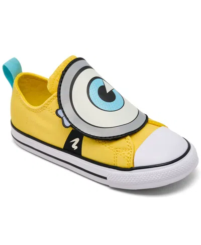 Converse Babies' Toddler Kids' Chuck Taylor All Star Minions Easyon Ox Fastening Strap Lifestyle Sneakers From Finish In Burgundy