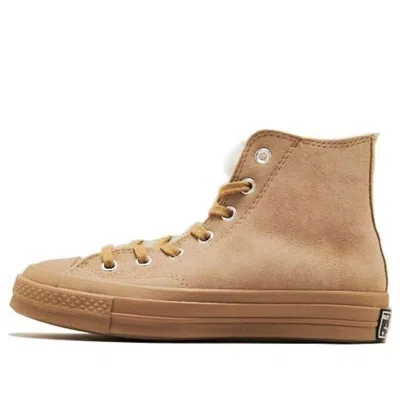 Converse Tri Panel X Chuck 70 Hi 'khaki Shearling' In Brown