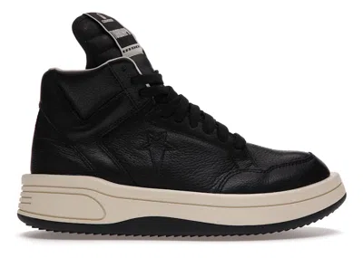 Pre-owned Converse Turbowpn Mid Rick Owens Drkshdw Sneakers In Black/cloud Cream In Multi