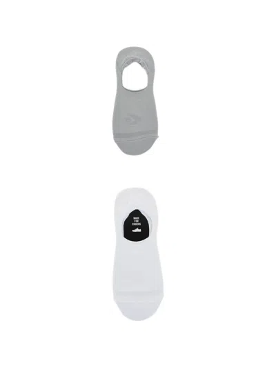 Converse Ultra-low Microfiber Socks (set Of Two Pairs) In White