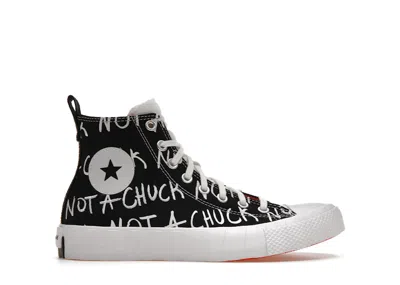 Pre-owned Converse Unt1tl3d Hi Not A Chuck Sneakers In Black/white/bold Mandarin