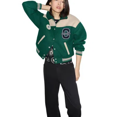 Converse Varsity Jacket In Green