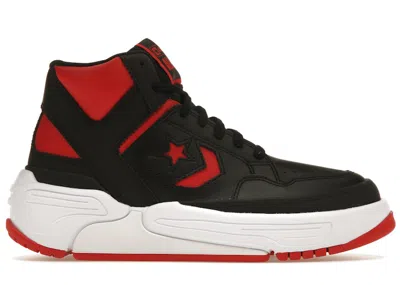 Pre-owned Converse Weapon Cx Mid Colorblocked Leather Sneakers In Black/casino/white In Multi