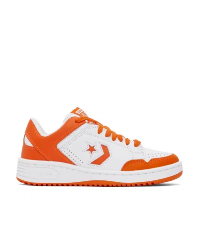 Converse Weapon Low Top Sneakers In Wht/orng/wht